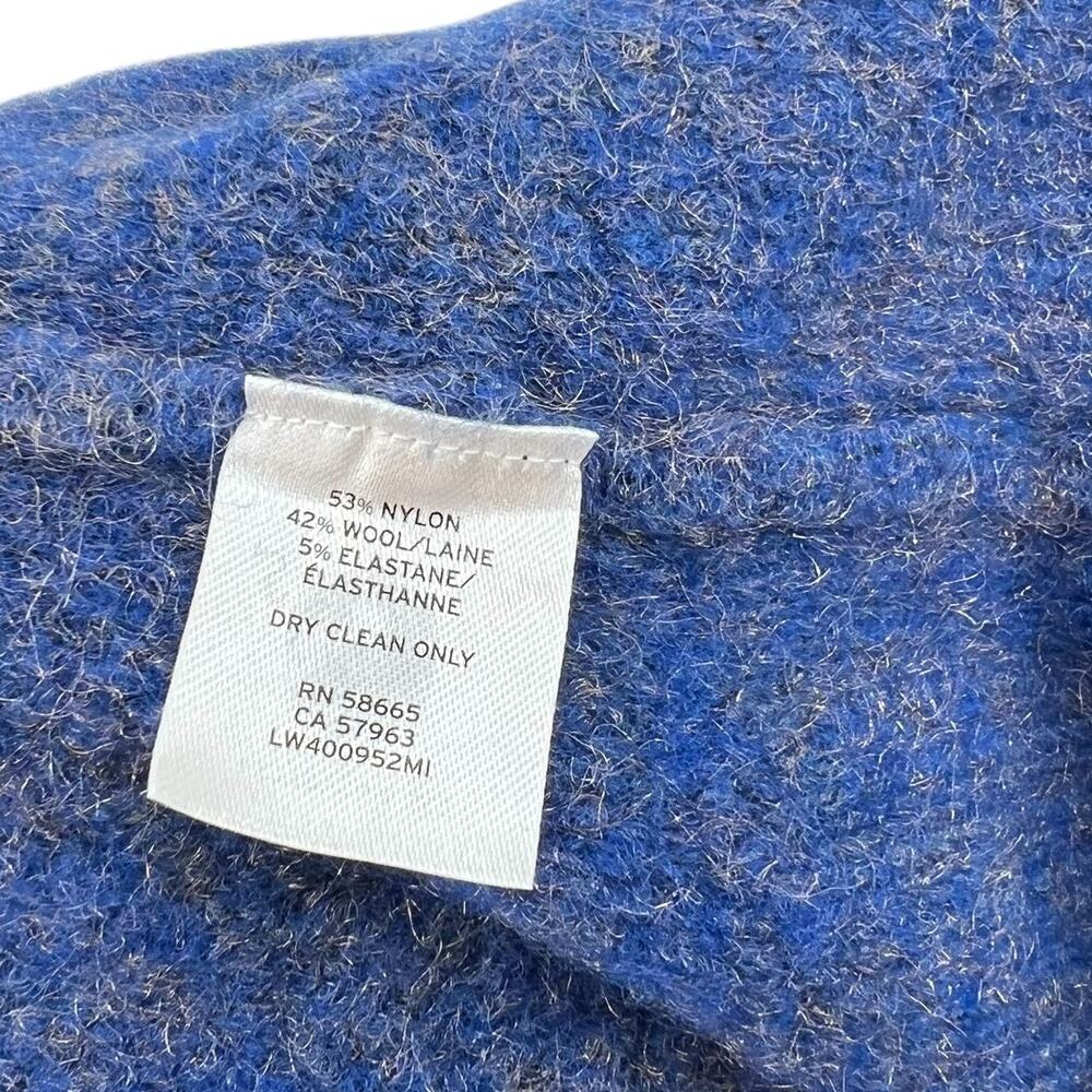 Lewit Sweater Hi-LowKnit Crewneck Marled Wool Blend Blue Size Large - Picture 9 of 10